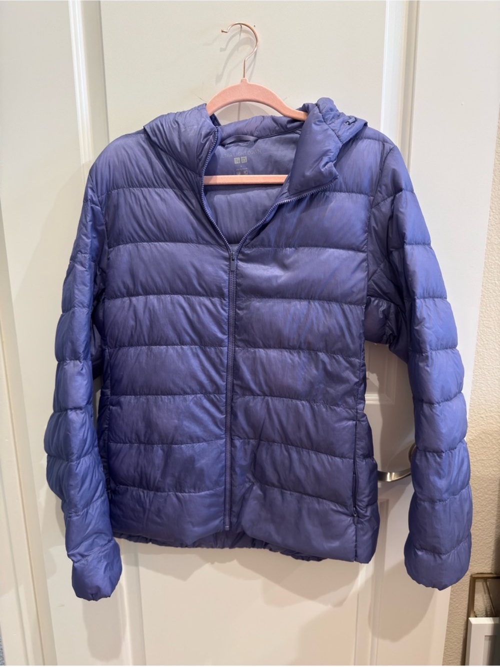 Uniqlo Women's Lightweight Hooded Puffer Jacket - Periwinkle Blue